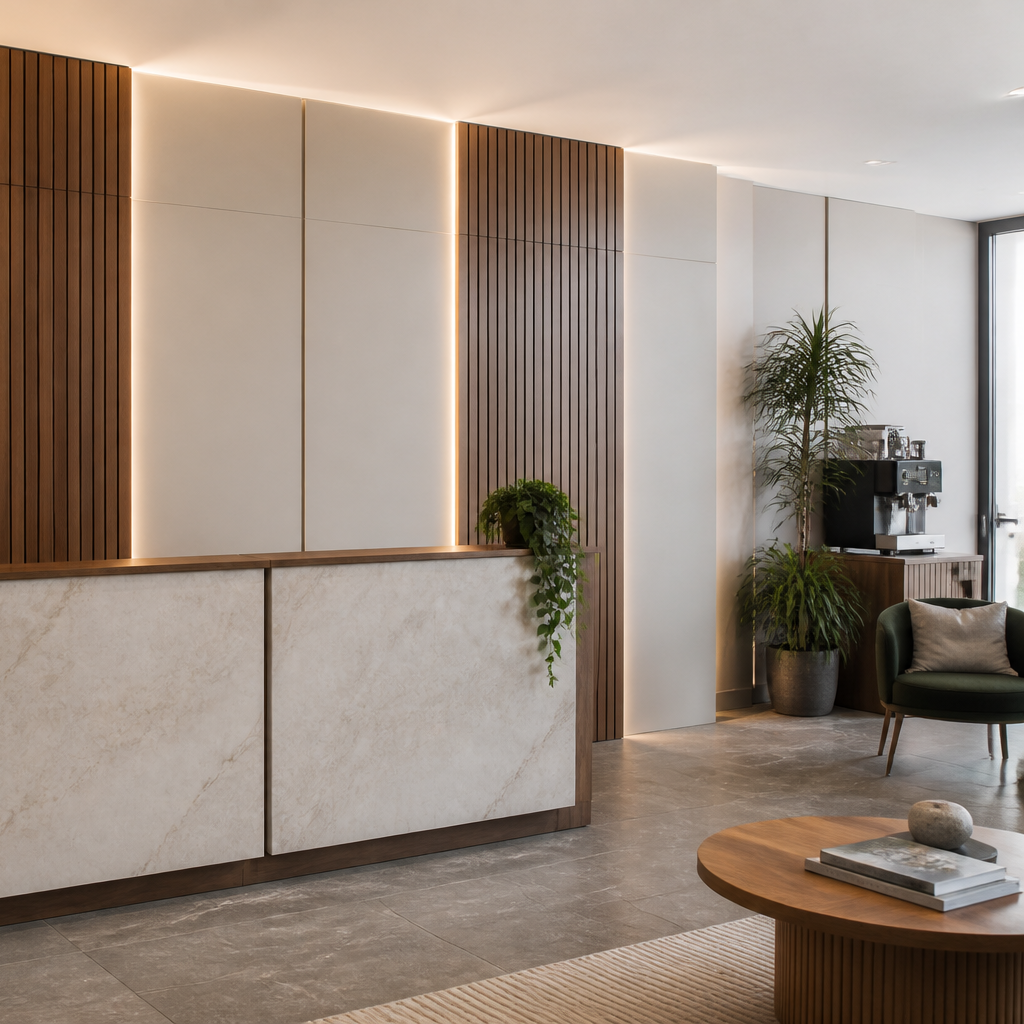 Parete reception Marmo Aria 3
