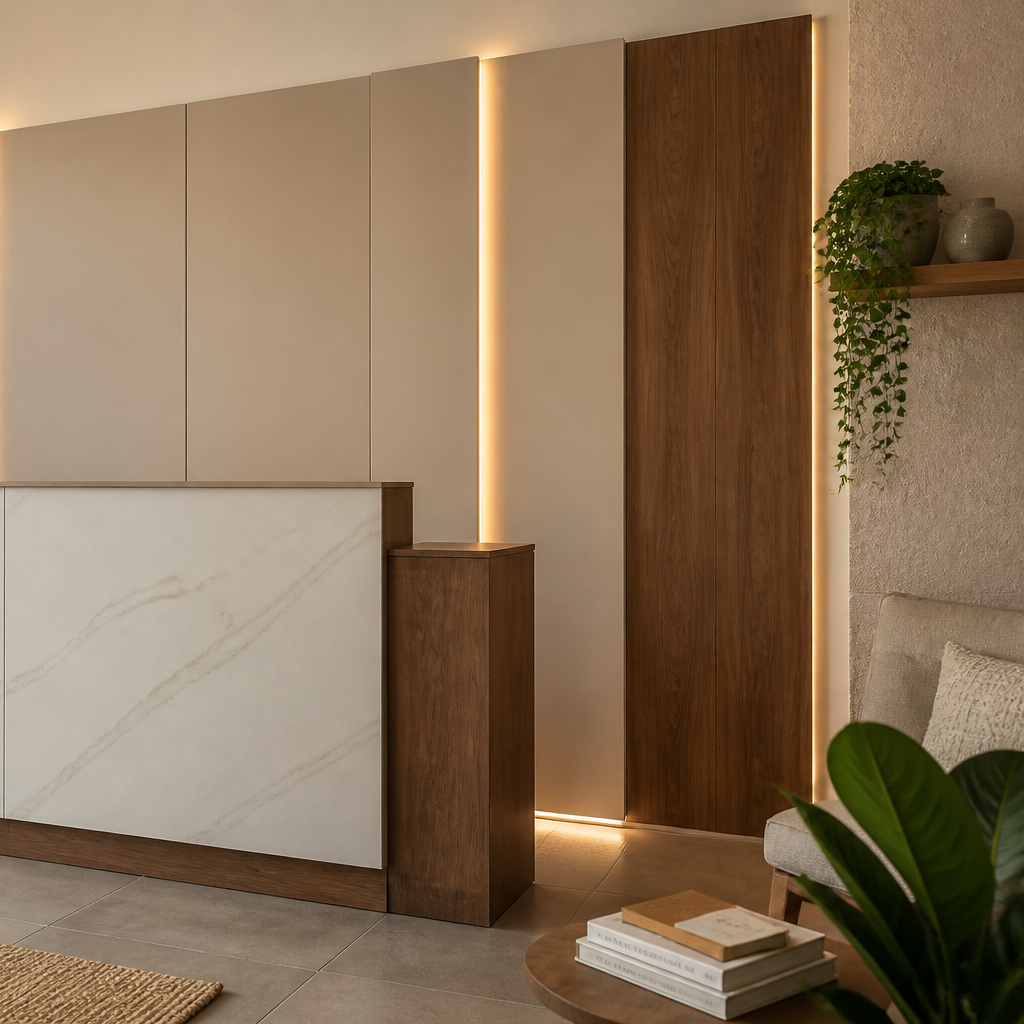 Parete reception Marmo Materia 3