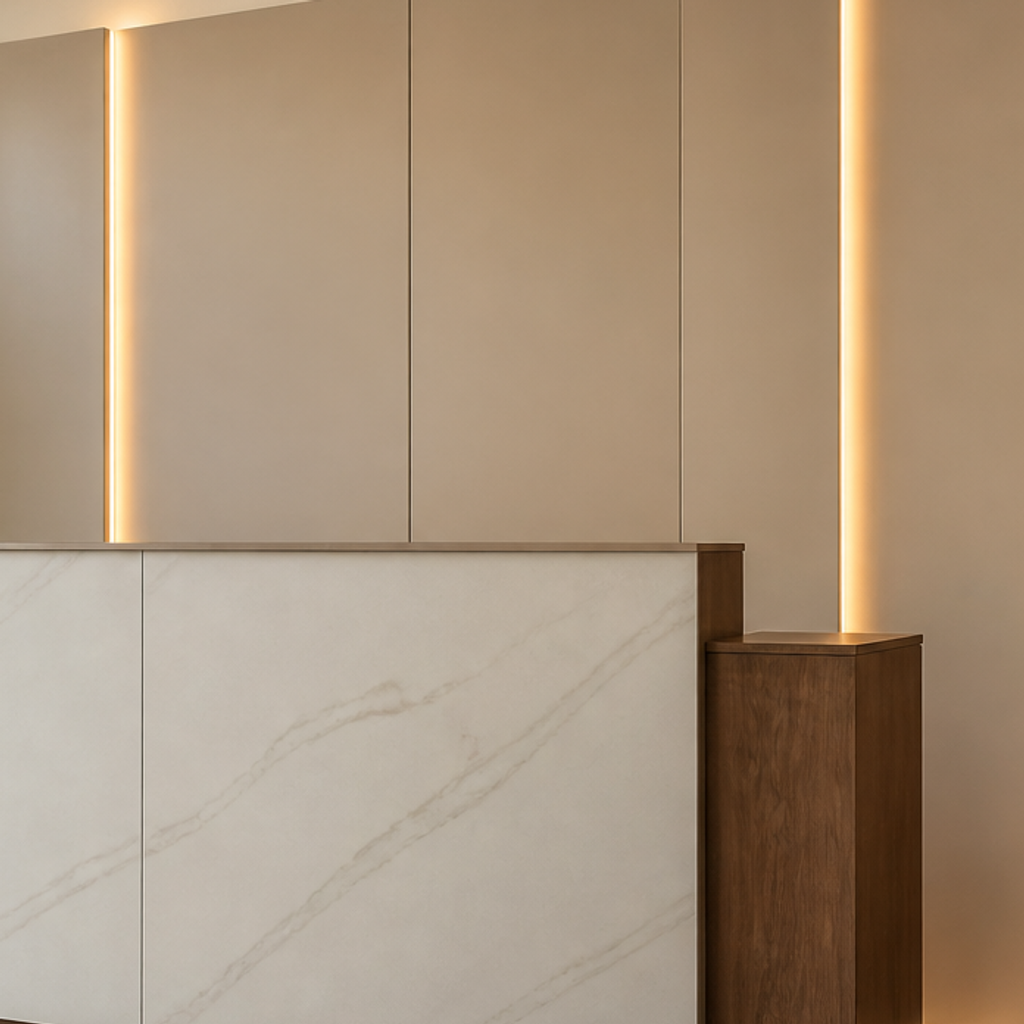 Parete reception Marmo Materia 4