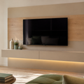 Parete TV con mobile sospeso Rovere Aria 1