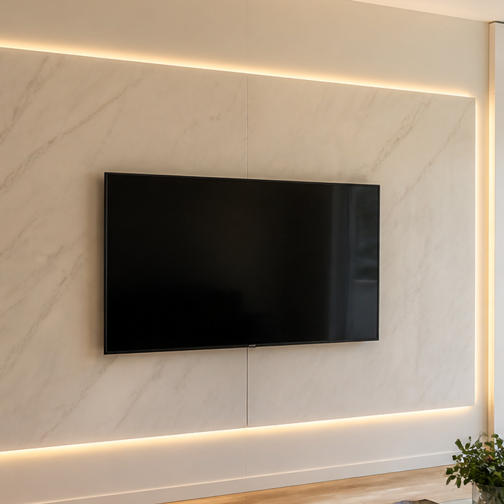 Parete TV effetto marmo Profilo 4