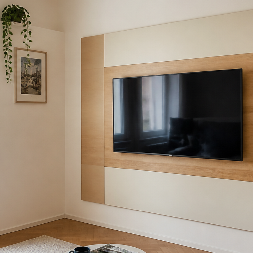 Parete TV compact apartment Rovere Materia 4