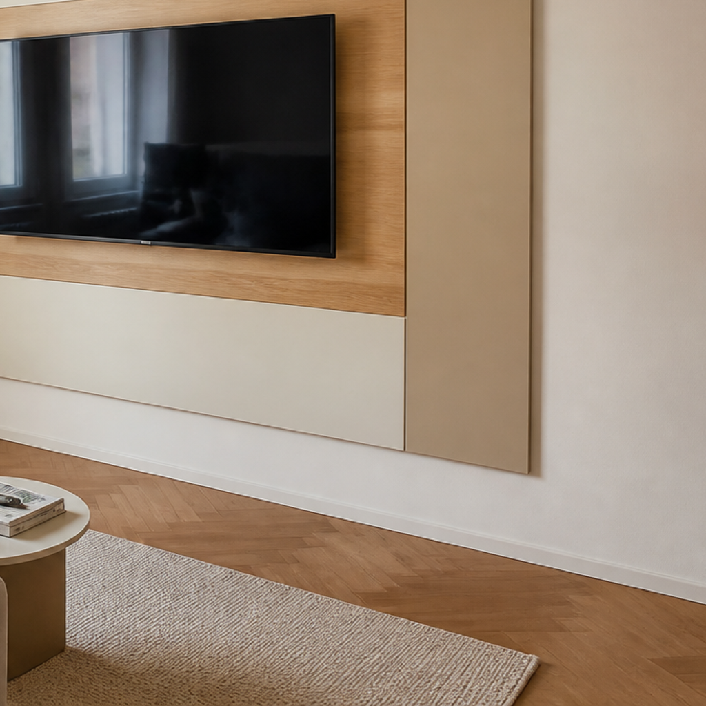 Parete TV compact apartment Rovere Materia 5