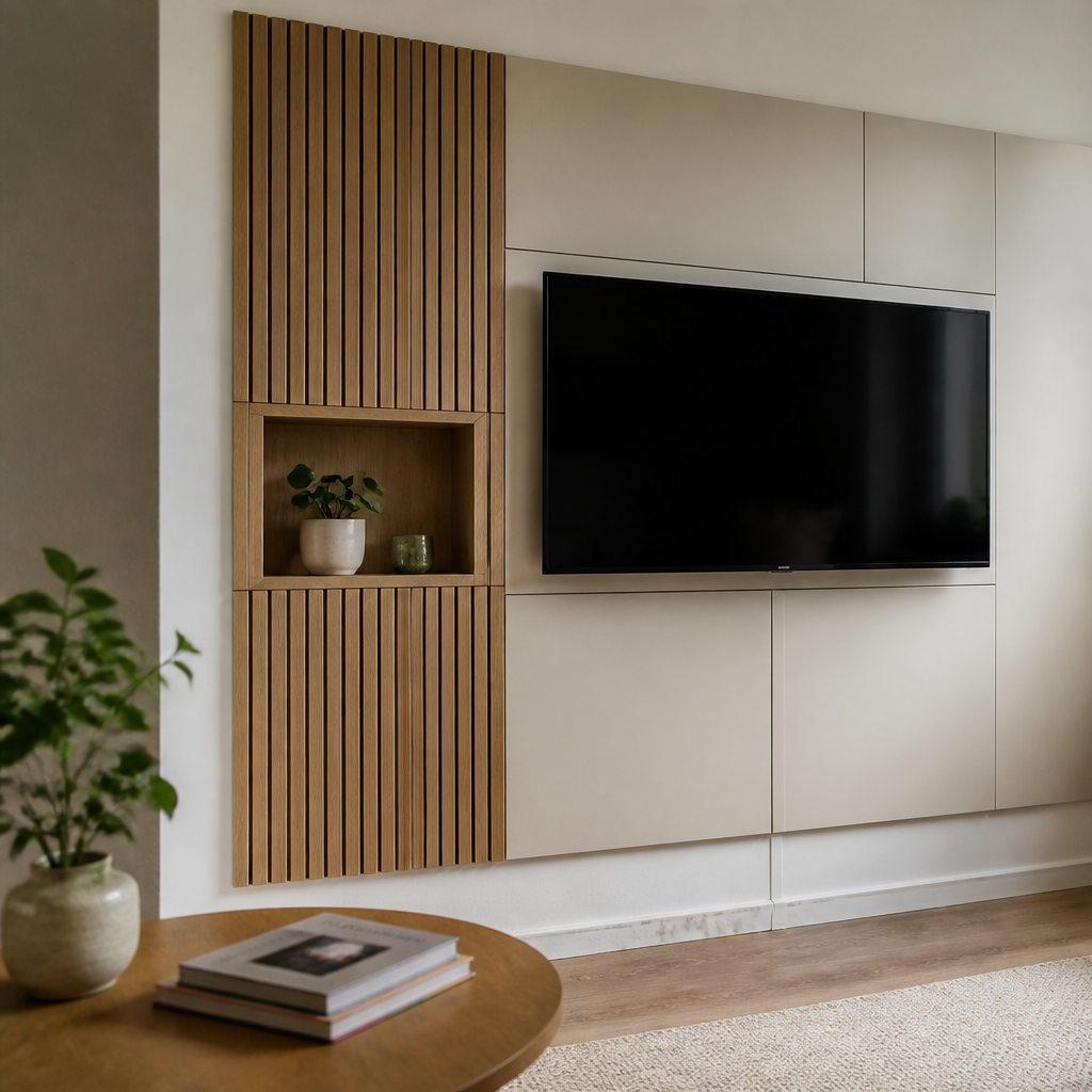 Parete TV compact apartment Rovere Naturale 2