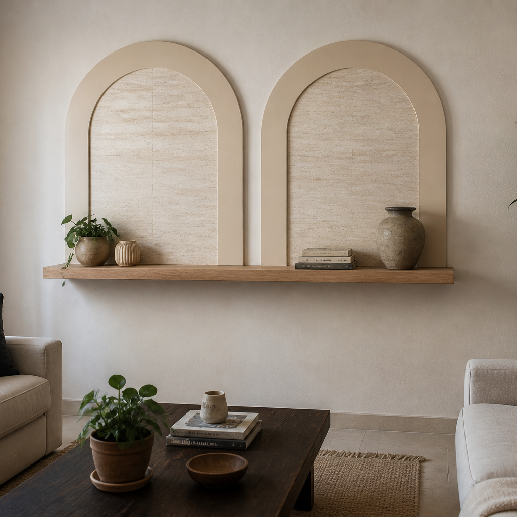 Parete con archi Travertino Materia 1