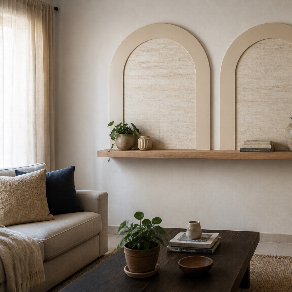 Parete con archi Travertino Materia 2