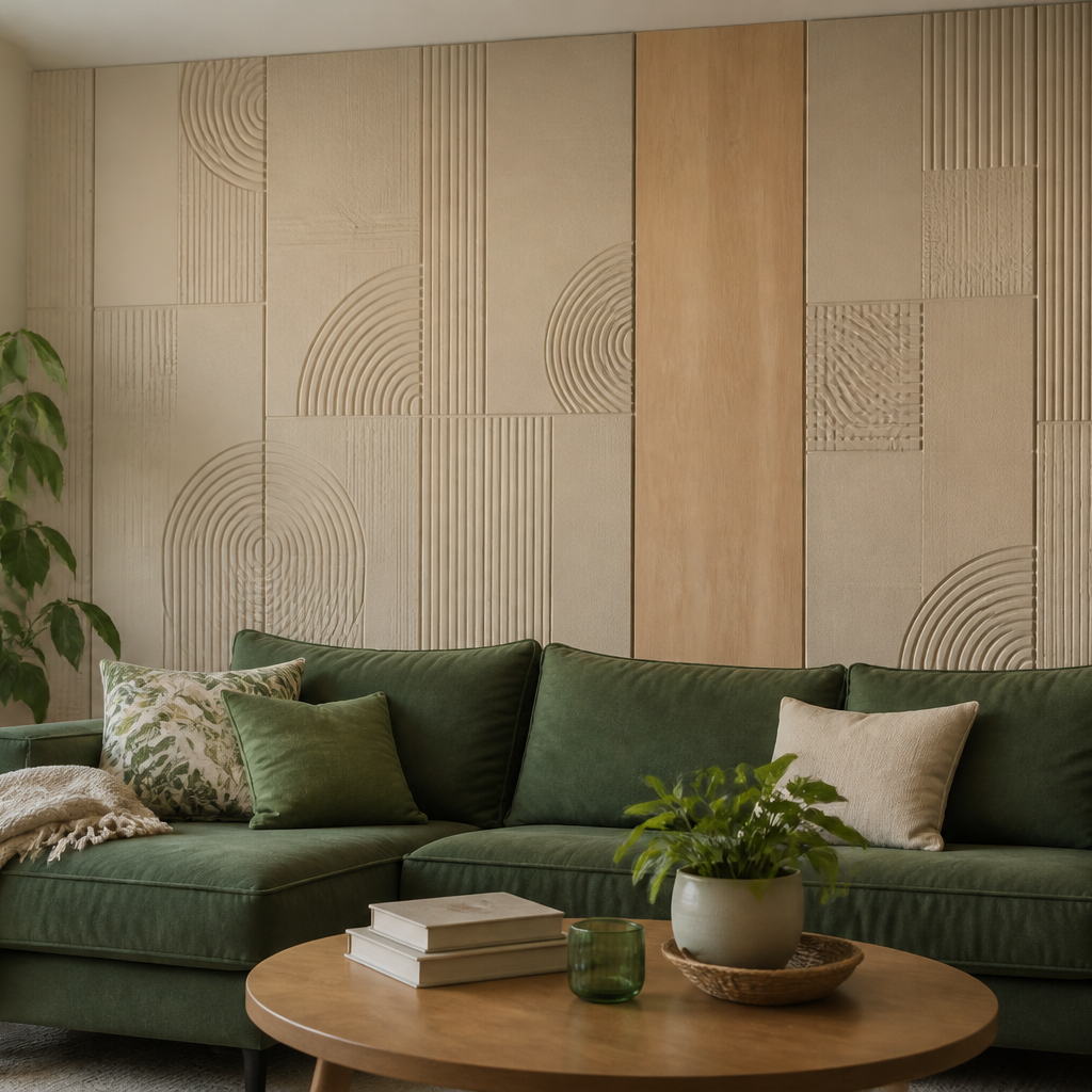 Parete geometrica fresata Rovere Forma 1