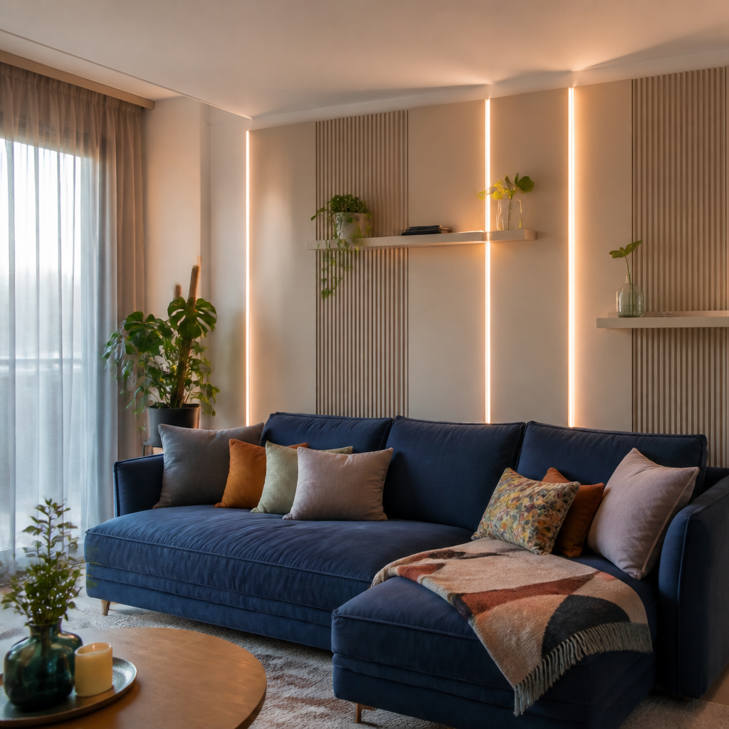Parete con LED laterale Canapa Atelier 2