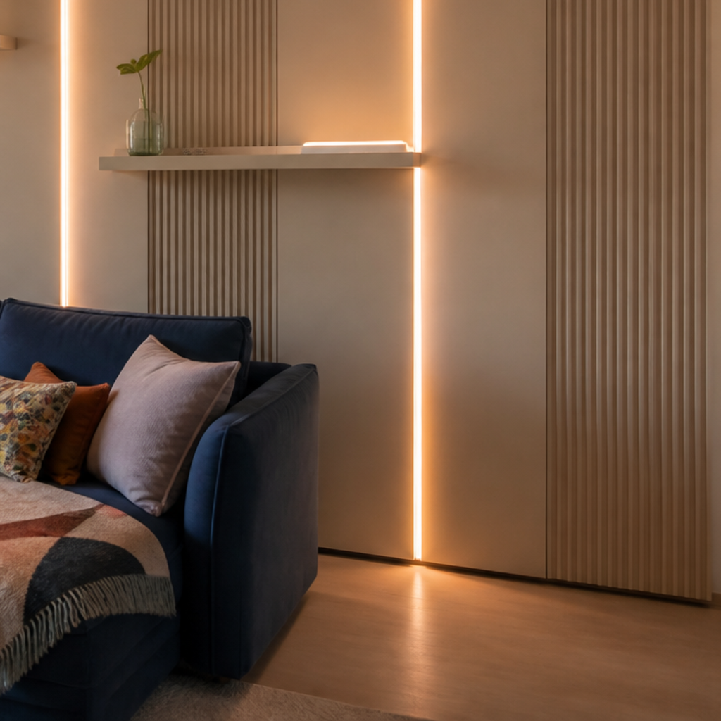 Parete con LED laterale Canapa Atelier 5