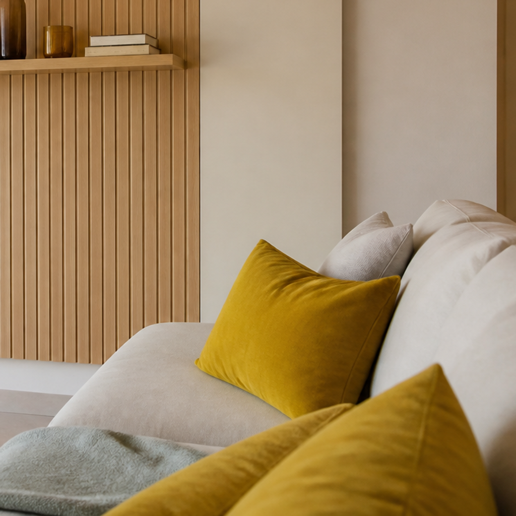 Parete con LED laterale Rovere Calma 5