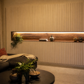 Parete con LED laterale Noce Linea 1