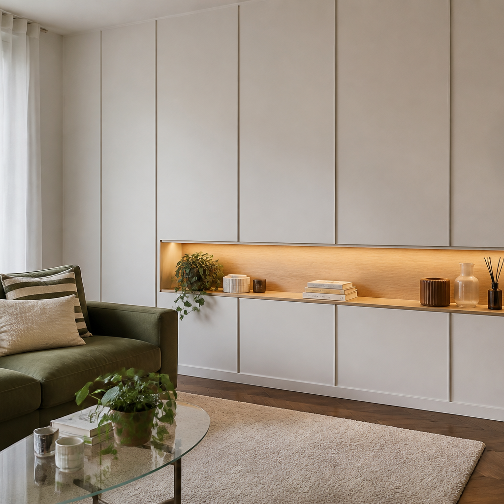Parete con nicchie decorative Rovere Aria 1