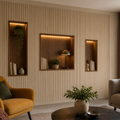 Parete con nicchie decorative Noce Materia 1