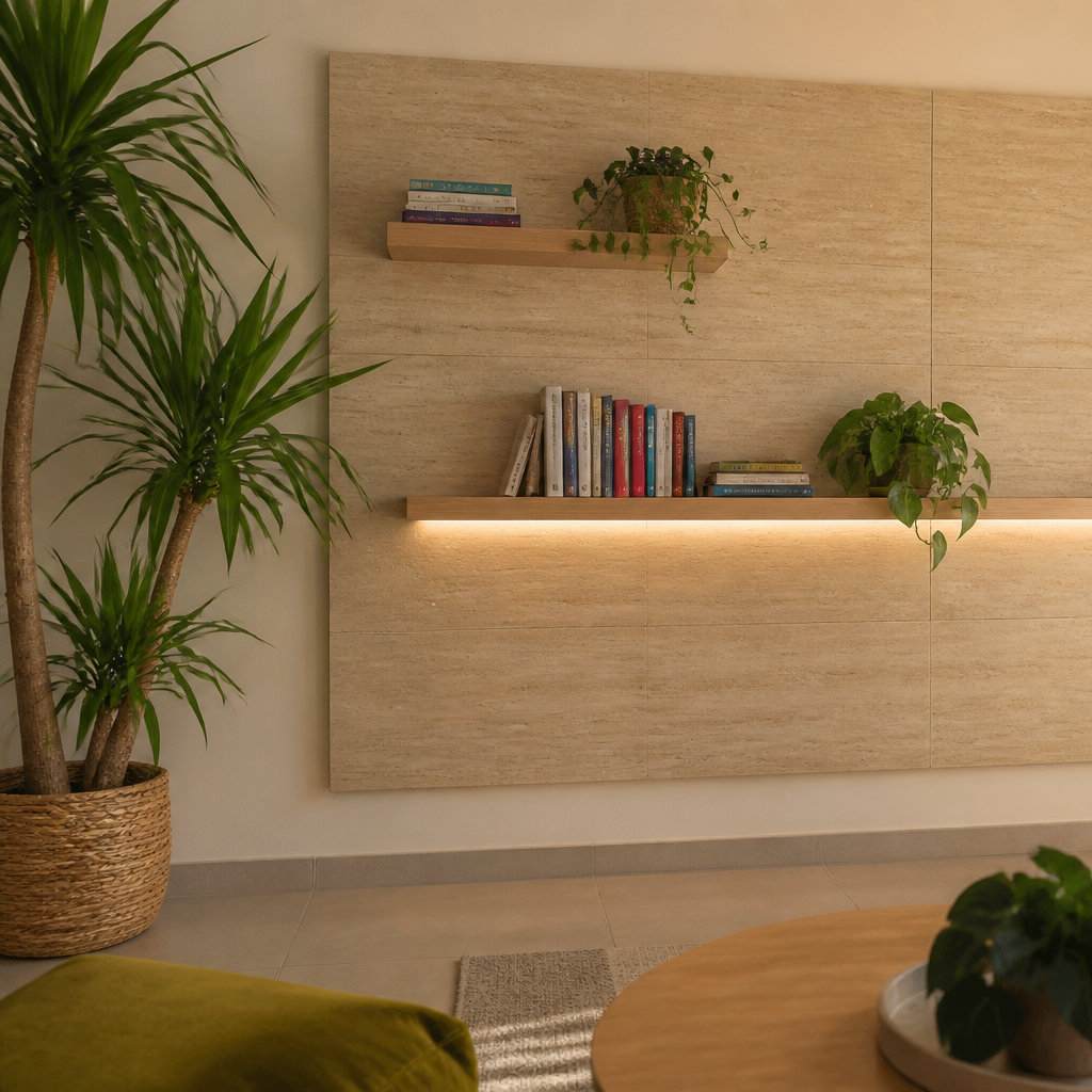 Parete effetto pietra Travertino Atelier 2