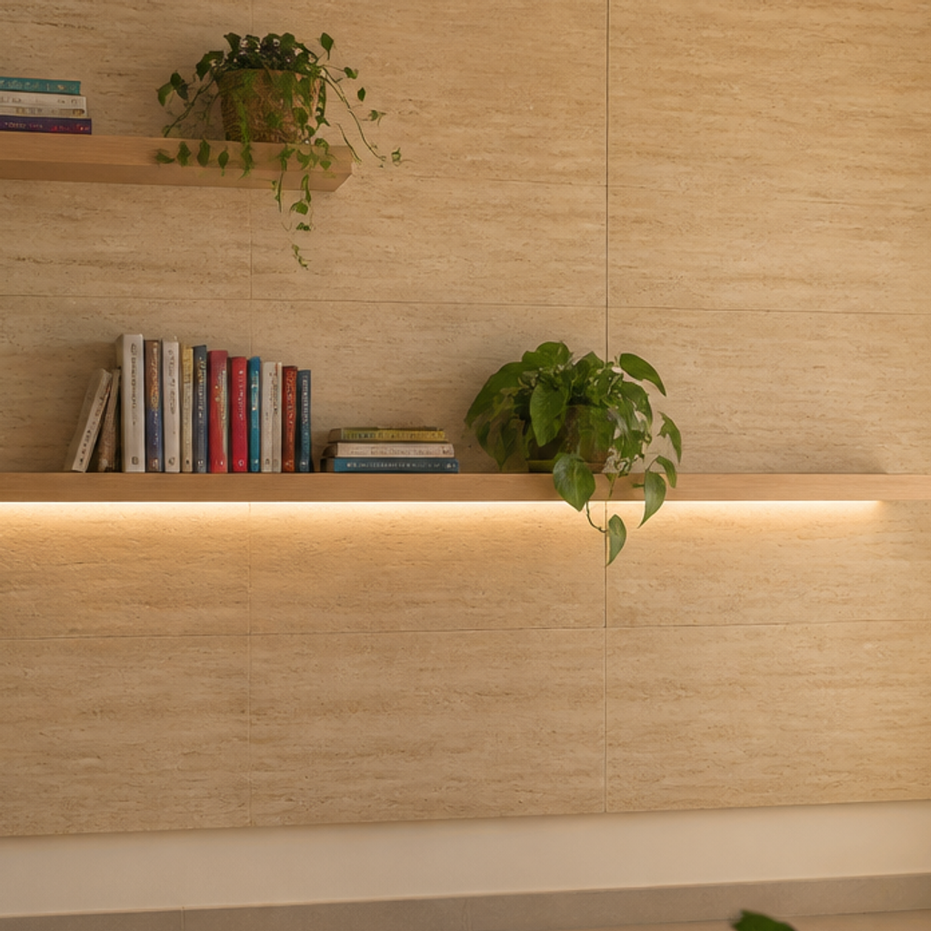 Parete effetto pietra Travertino Atelier 4