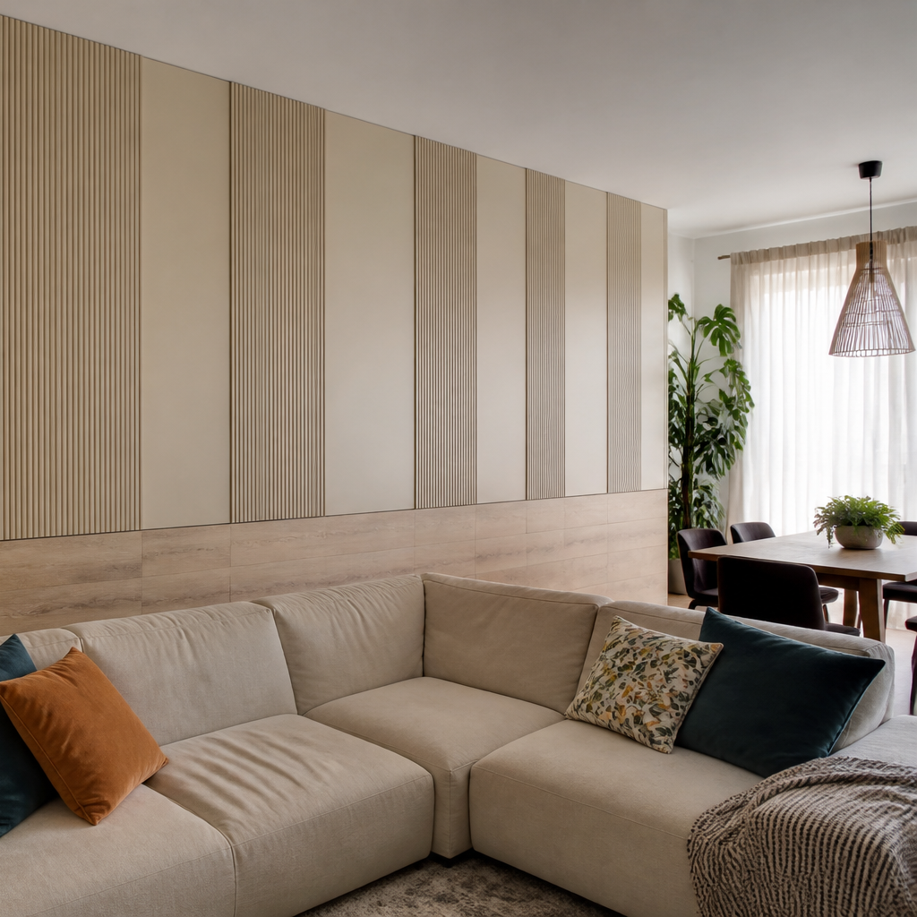 Parete full wall living Rovere Materia 3
