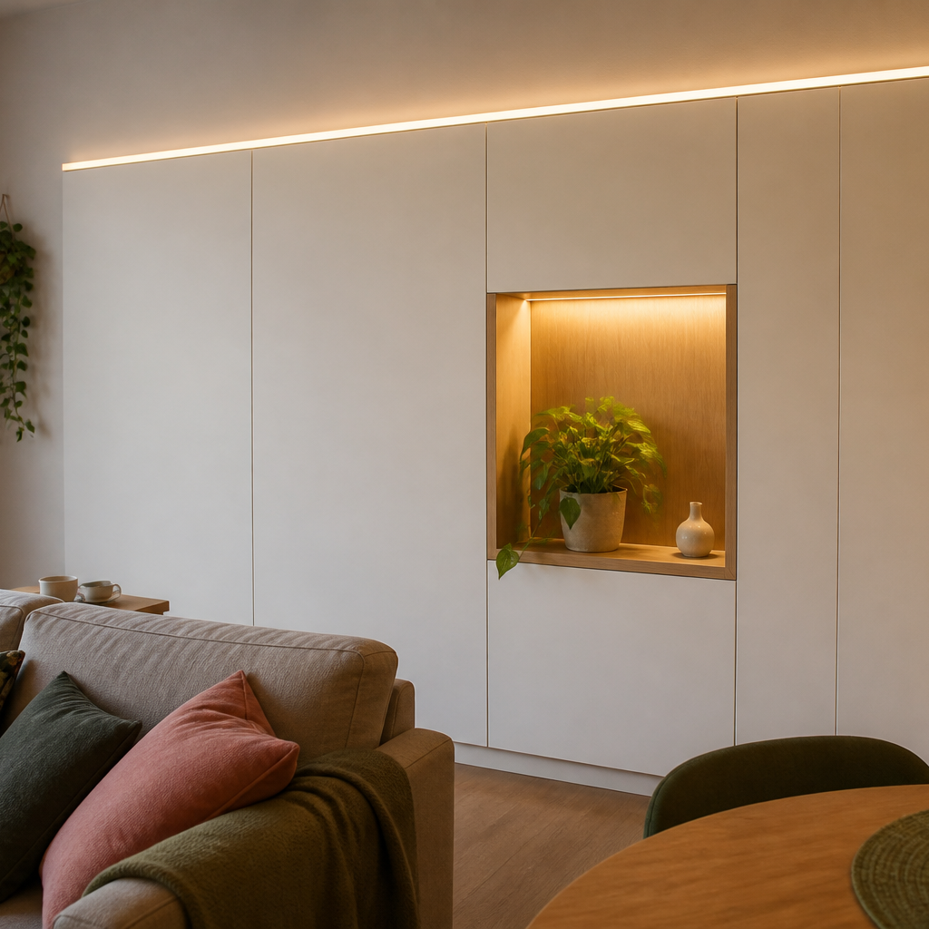 Parete small apartment Rovere Atelier 1