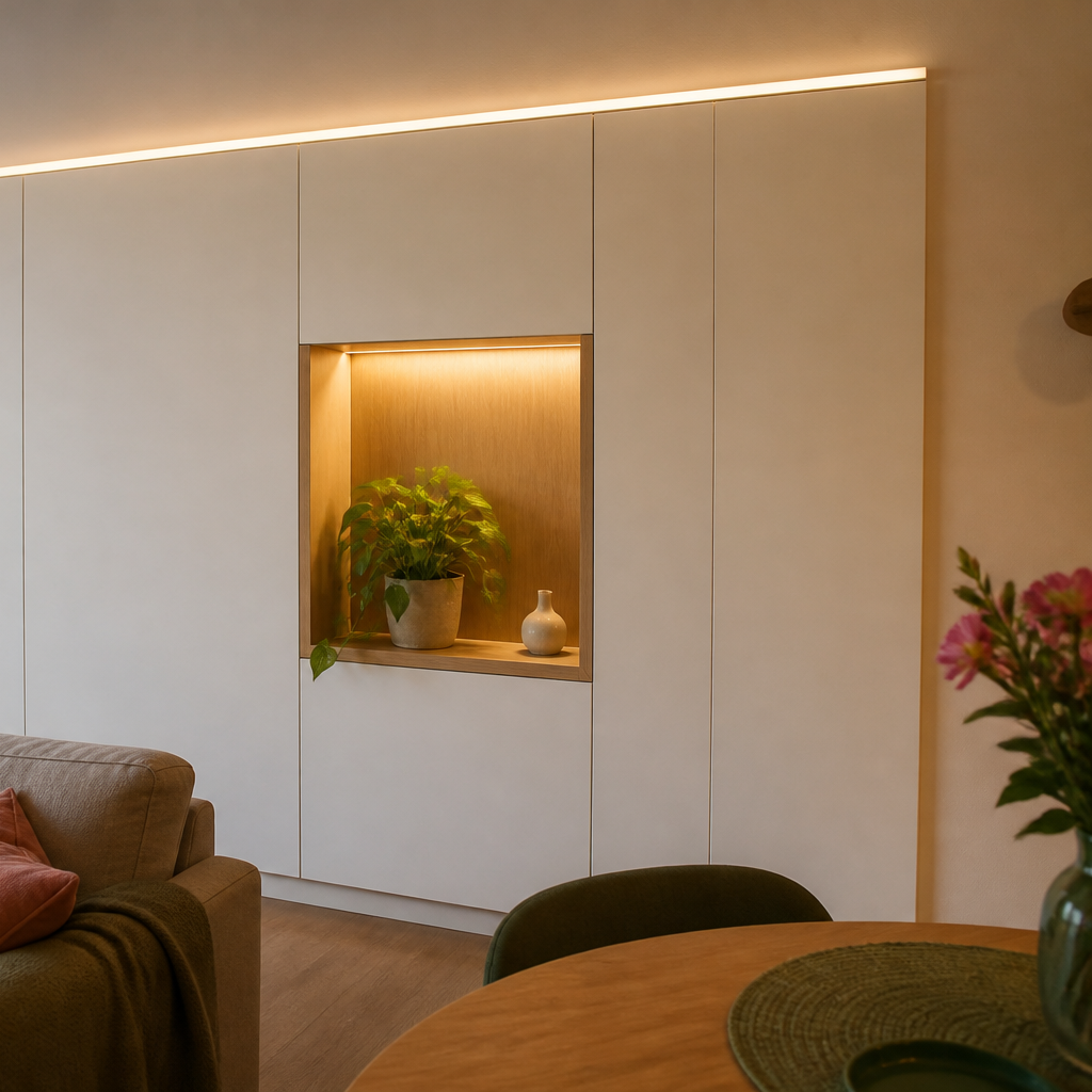 Parete small apartment Rovere Atelier 3
