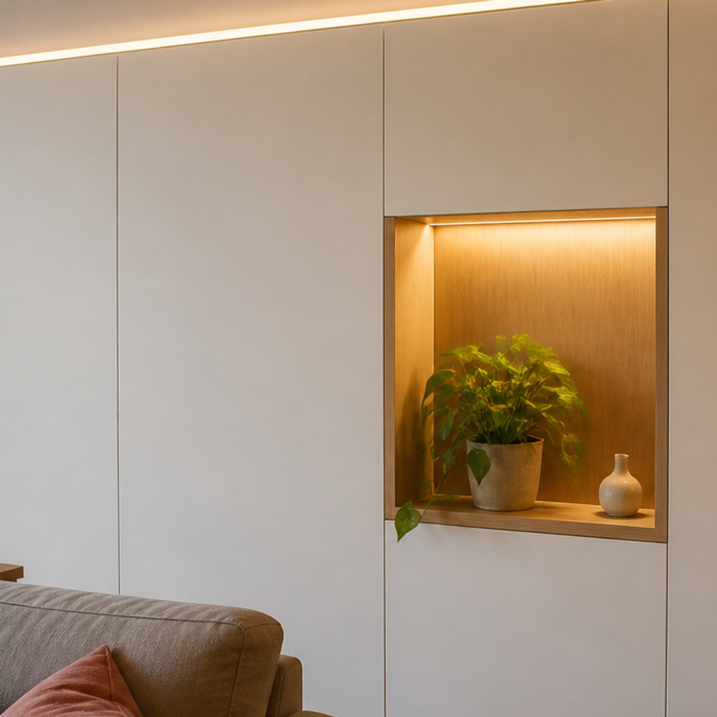 Parete small apartment Rovere Atelier 4