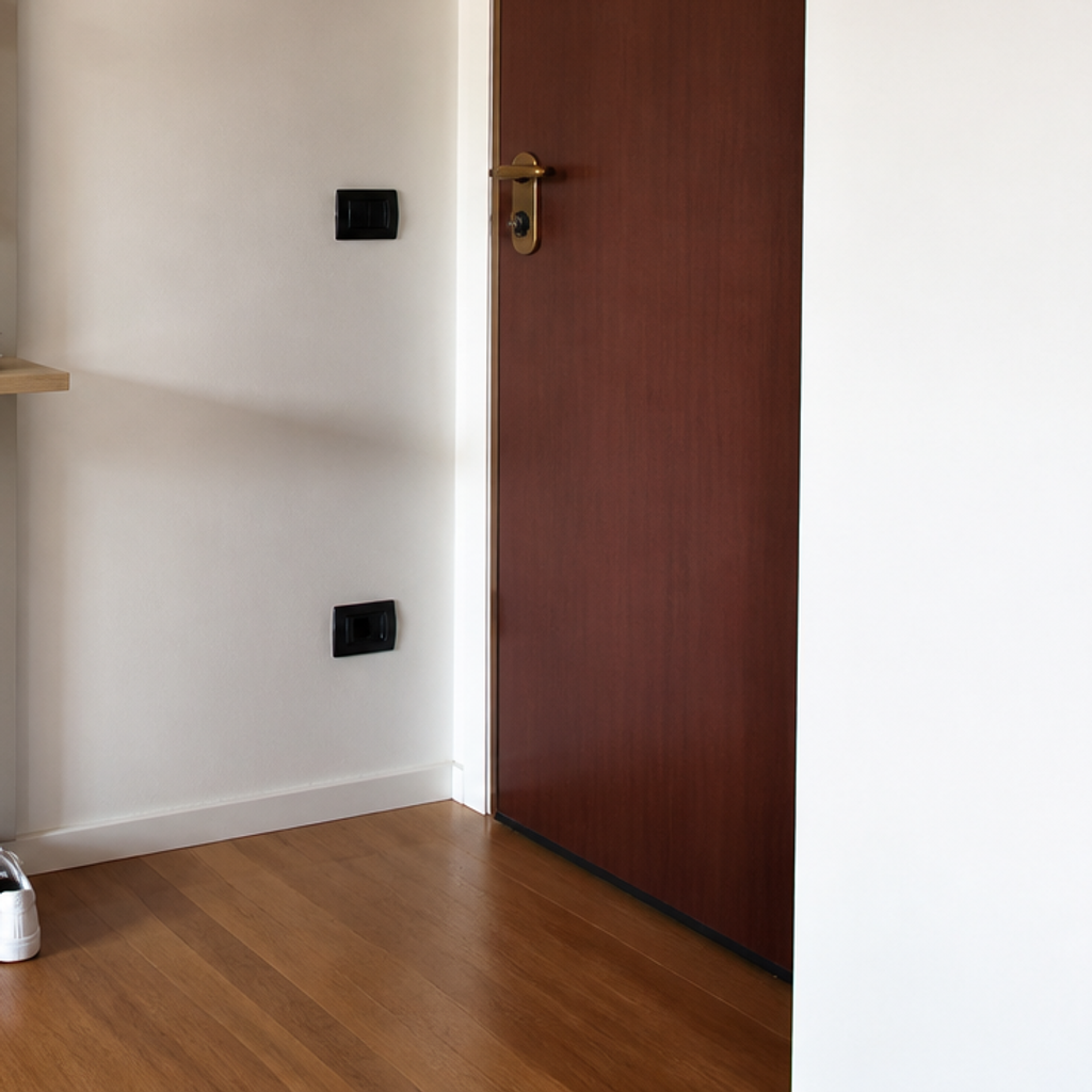 Parete Ingresso con specchio Rovere Calma 5