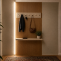 Parete Ingresso con appendiabiti Rovere Profilo 1