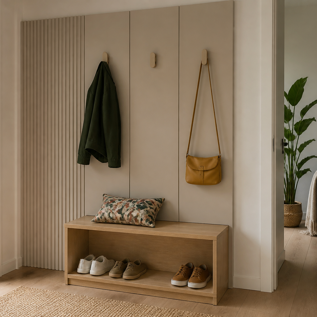 Parete Ingresso con panca Rovere Naturale 1