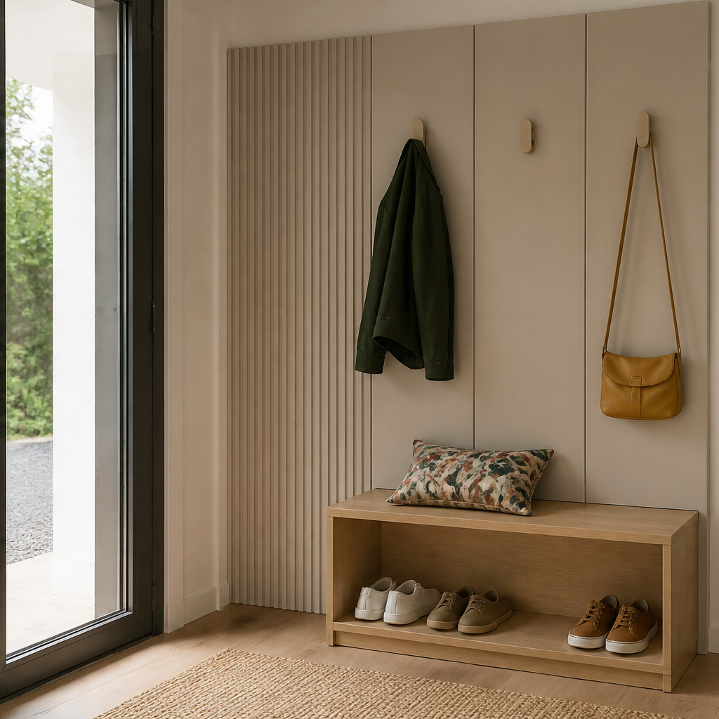 Parete Ingresso con panca Rovere Naturale 2