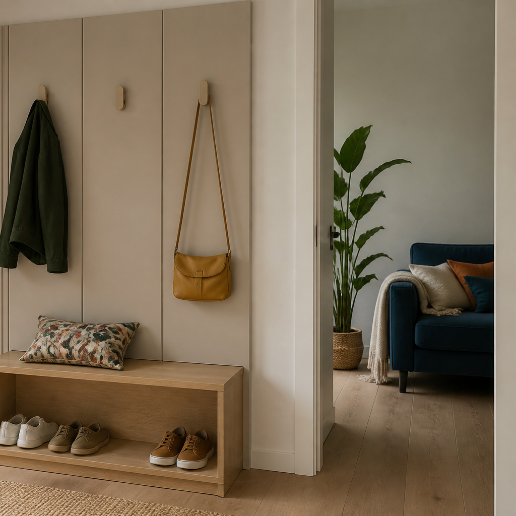 Parete Ingresso con panca Rovere Naturale 3