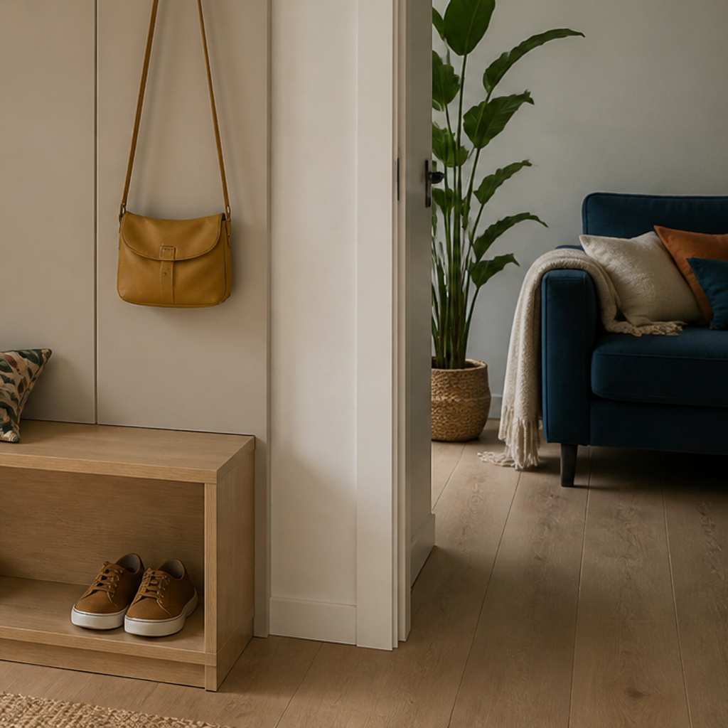 Parete Ingresso con panca Rovere Naturale 5