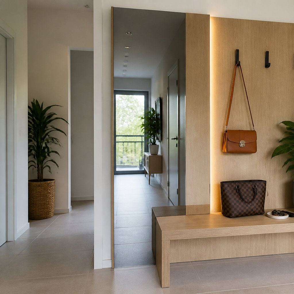 Parete Ingresso con panca Rovere Casa 2