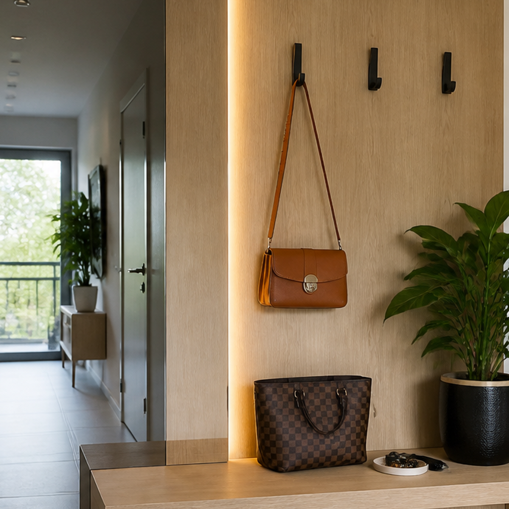 Parete Ingresso con panca Rovere Casa 4