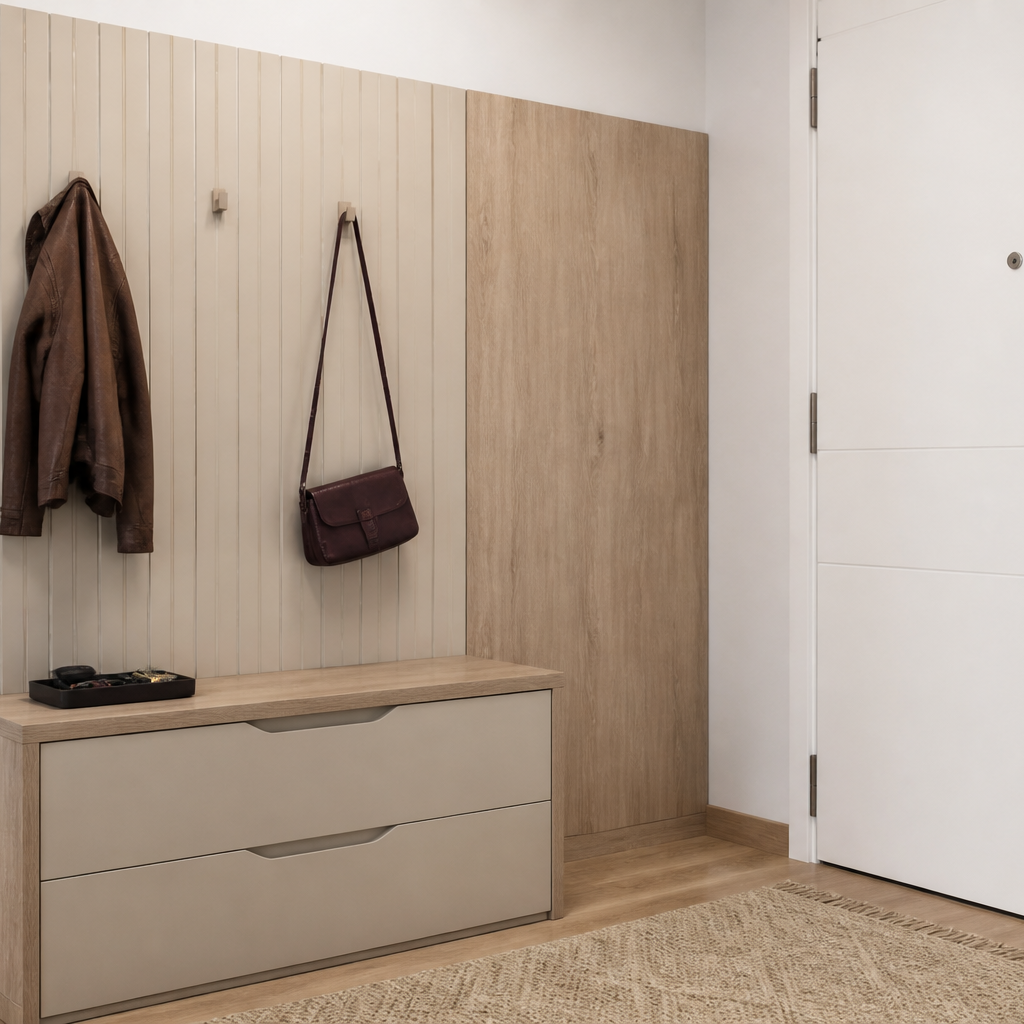 Parete Ingresso con scarpiera Rovere Atelier 1