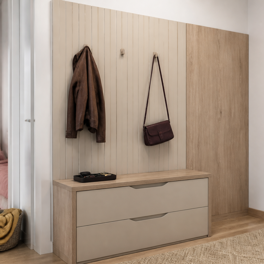Parete Ingresso con scarpiera Rovere Atelier 2