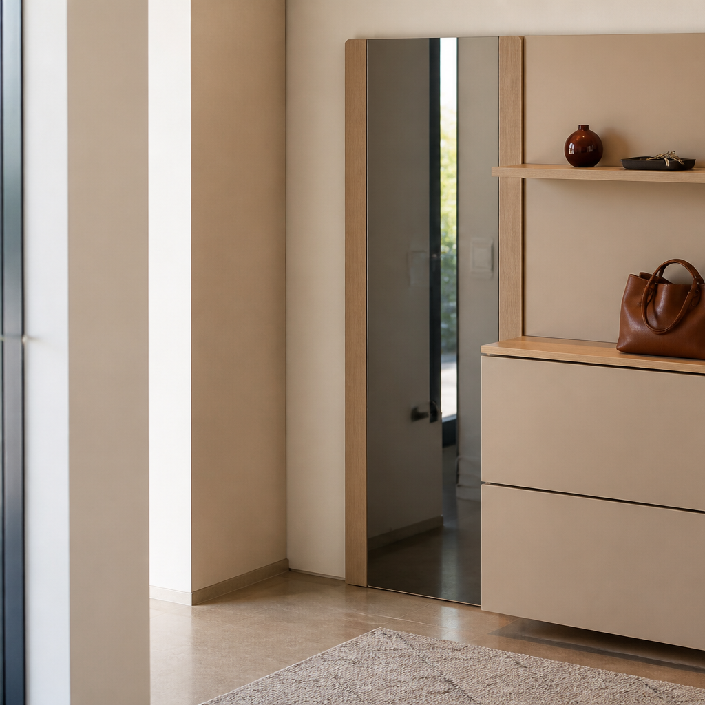 Parete Ingresso con scarpiera Rovere Calma 2