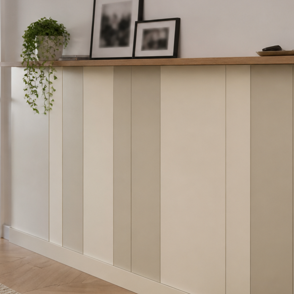 Parete Corridoio con boiserie bassa Rovere Aria 4