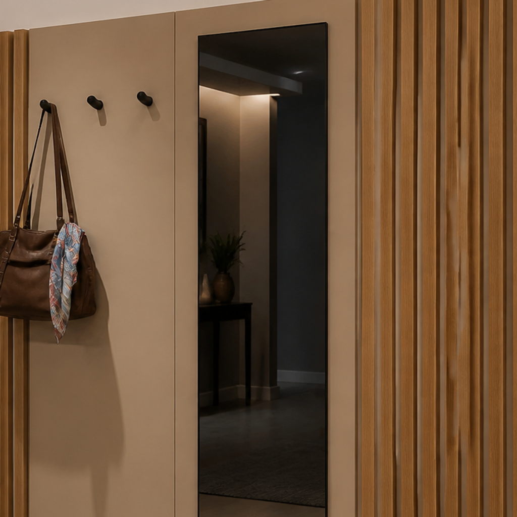 Parete Corridoio con listelli in legno Rovere Naturale 4