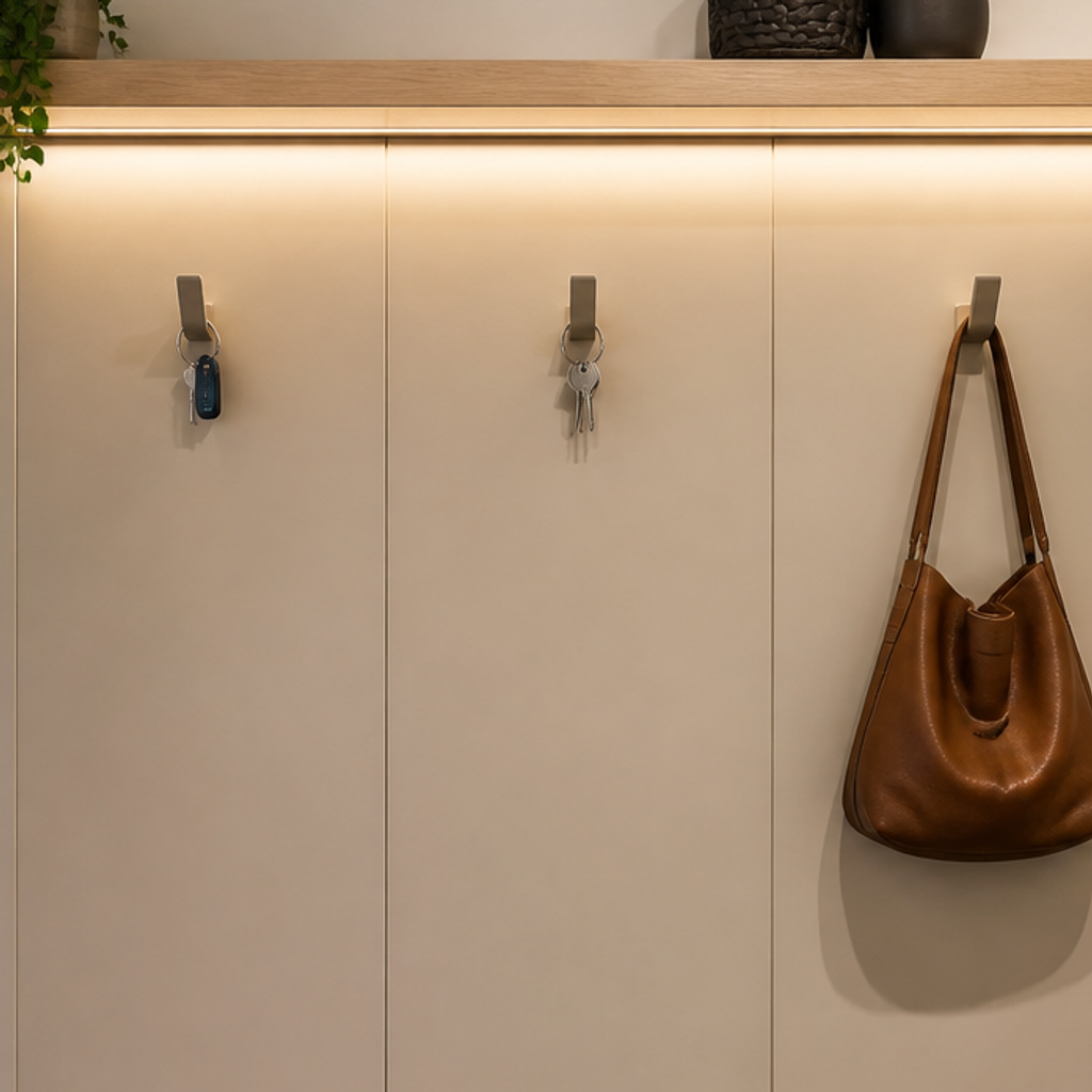 Parete Ingresso con LED Rovere Casa 4