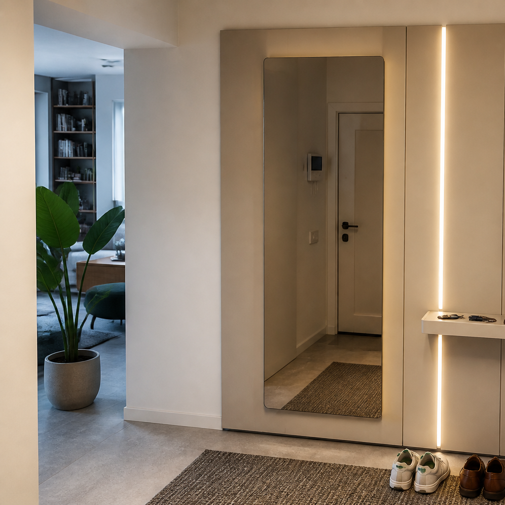 Parete Ingresso con LED Specchio Atelier 2