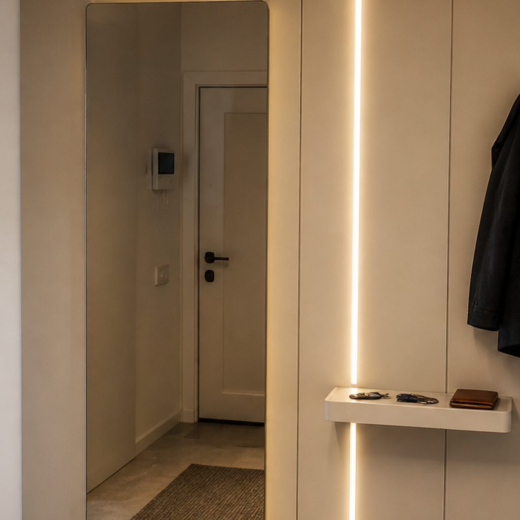 Parete Ingresso con LED Specchio Atelier 4