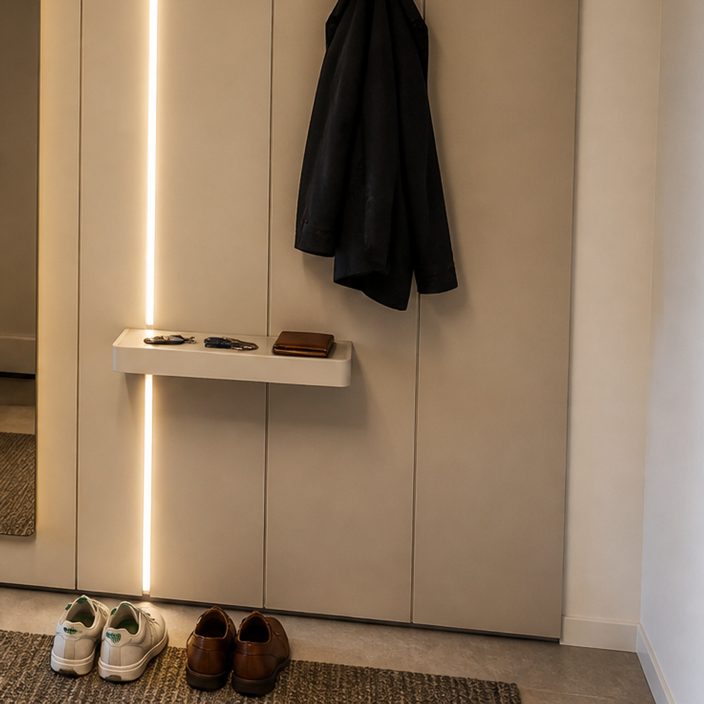 Parete Ingresso con LED Specchio Atelier 5