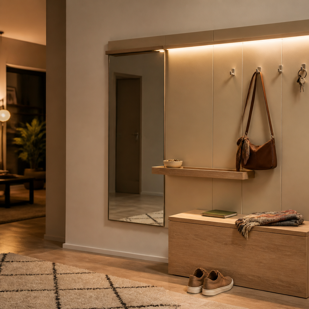 Parete Ingresso premium compatto Rovere Profilo 2