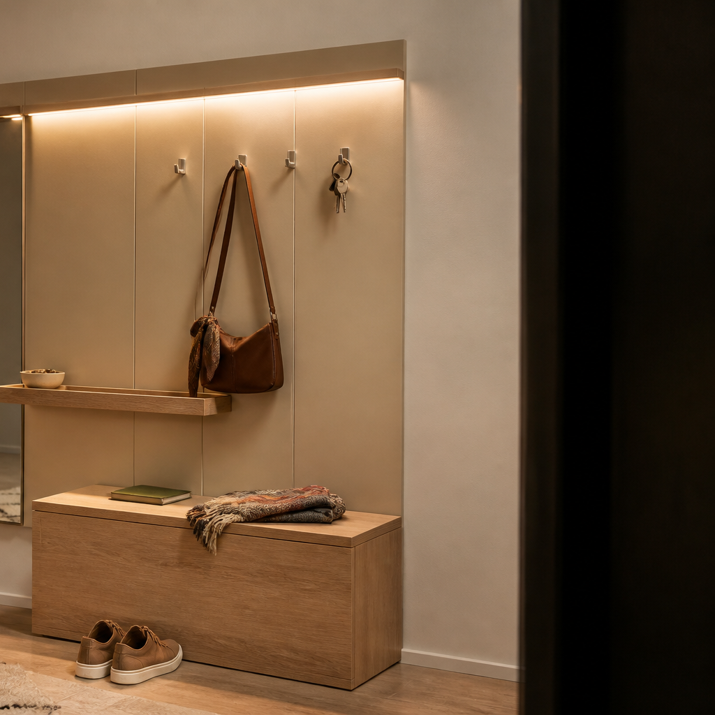 Parete Ingresso premium compatto Rovere Profilo 3
