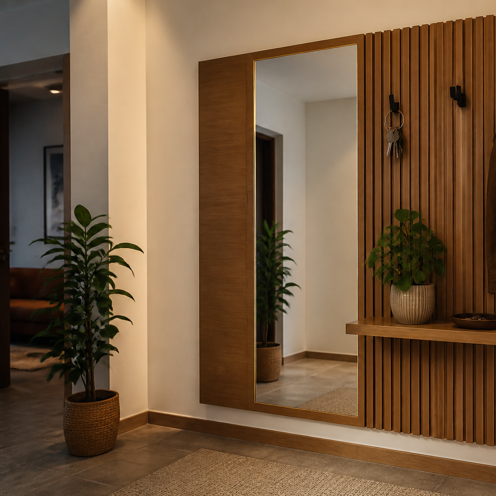 Parete Ingresso premium compatto Noce Naturale 2