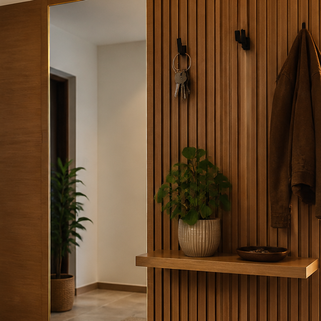 Parete Ingresso premium compatto Noce Naturale 4