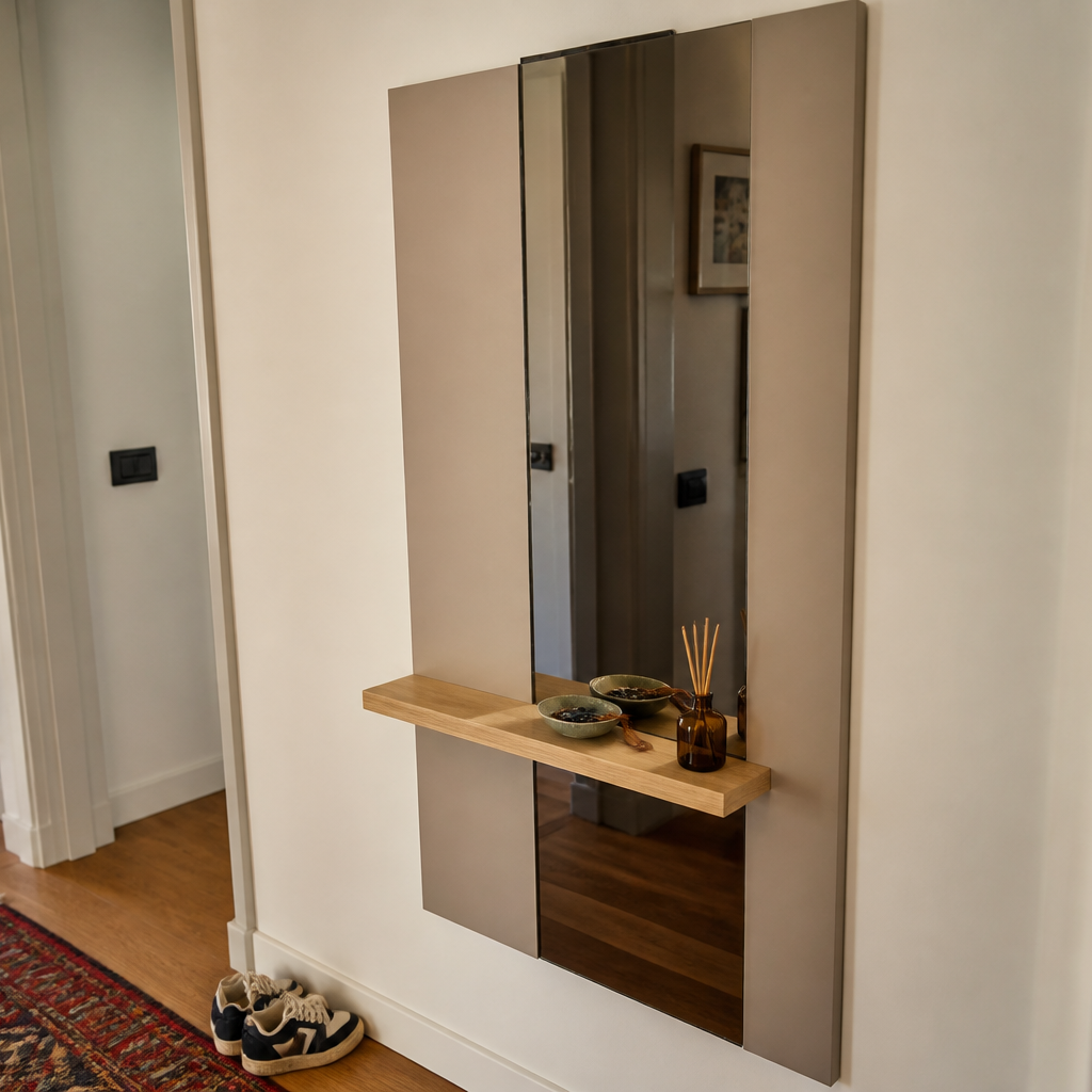 Parete Corridoio stretto salvaspazio Rovere Casa 1