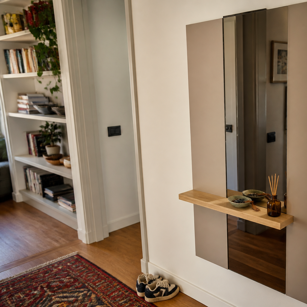 Parete Corridoio stretto salvaspazio Rovere Casa 2