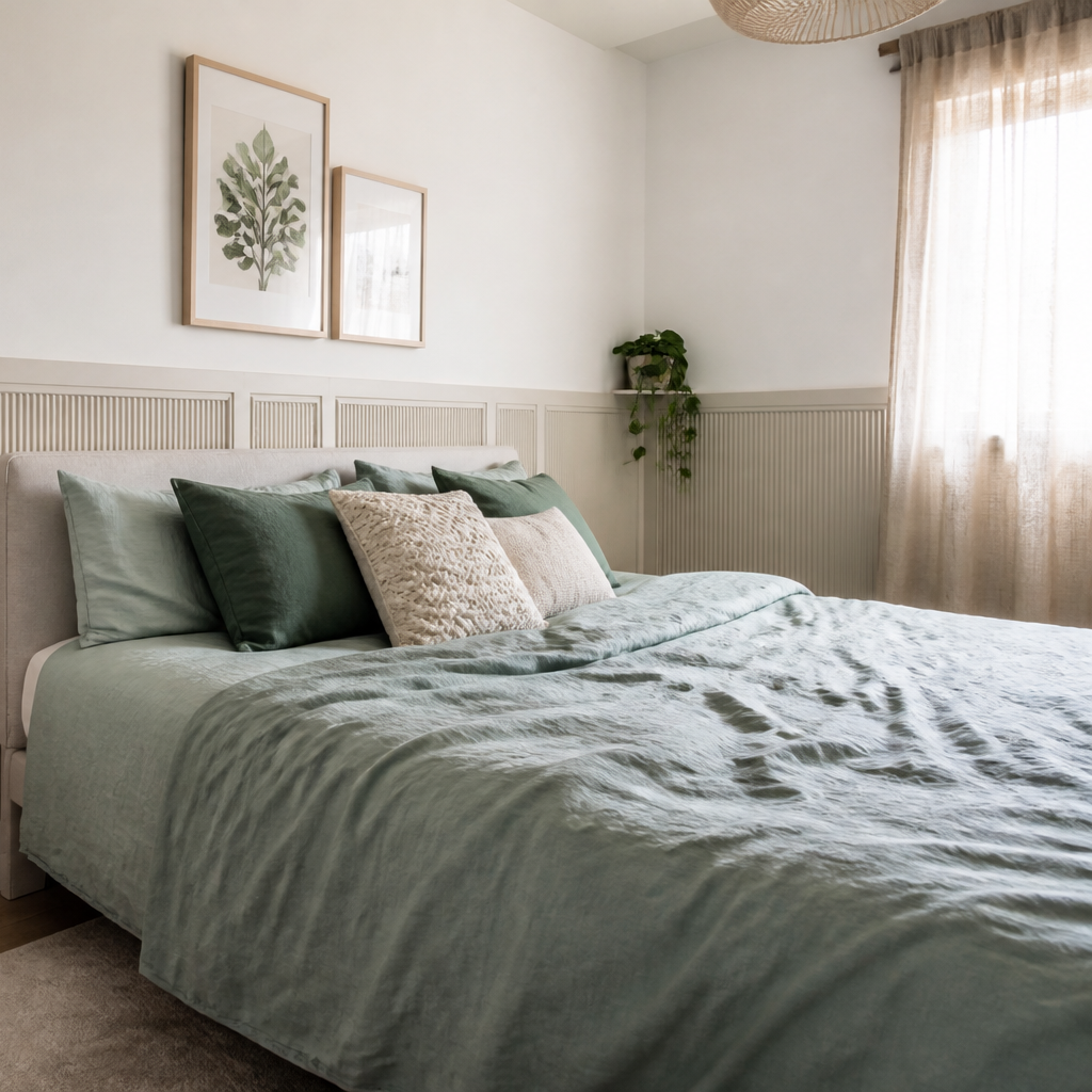 Parete Boiserie dietro letto Canapa Aria 3