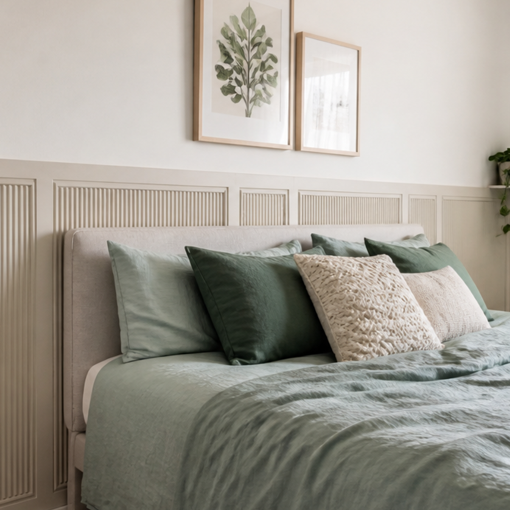 Parete Boiserie dietro letto Canapa Aria 4