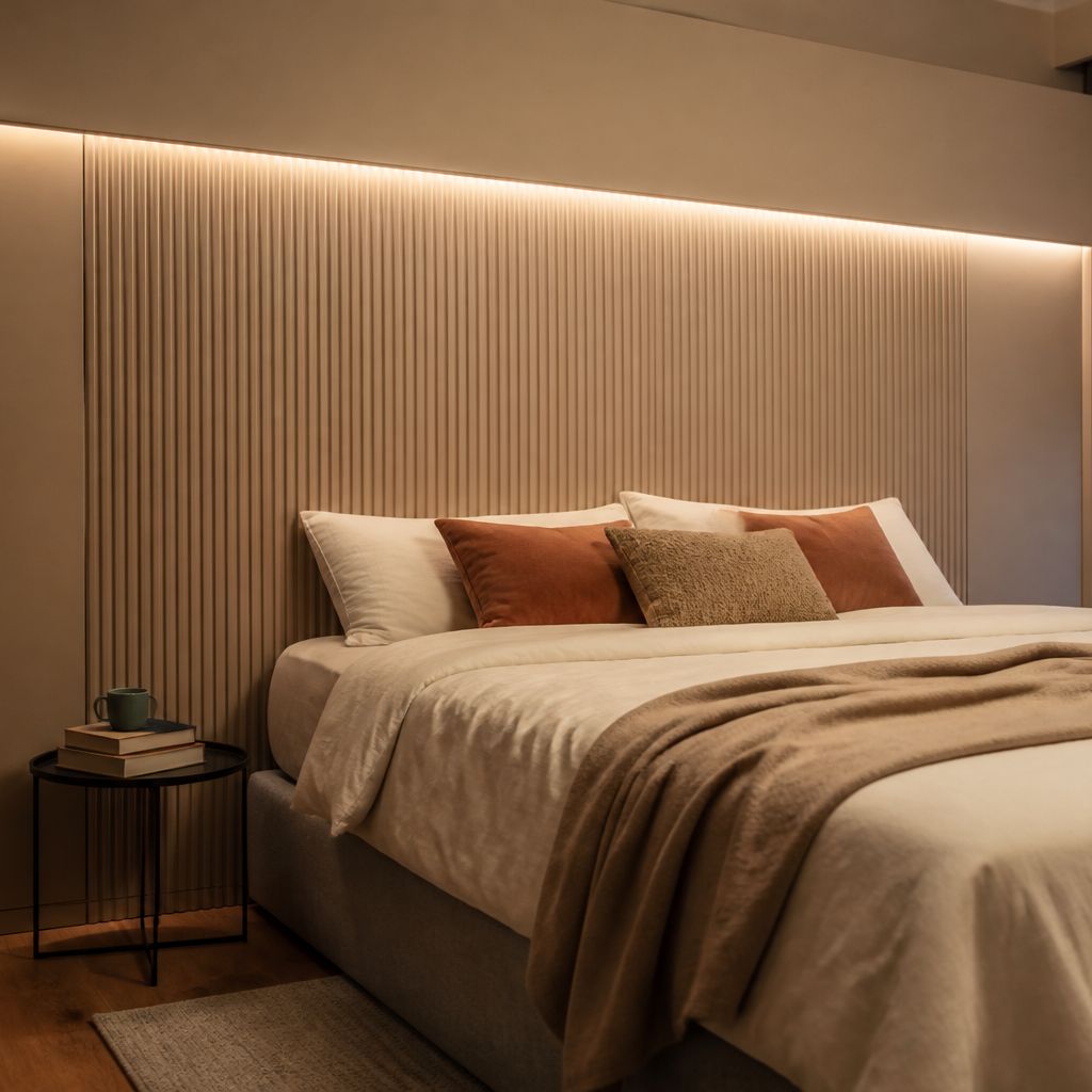 Parete Boiserie dietro letto Canapa Profilo 1