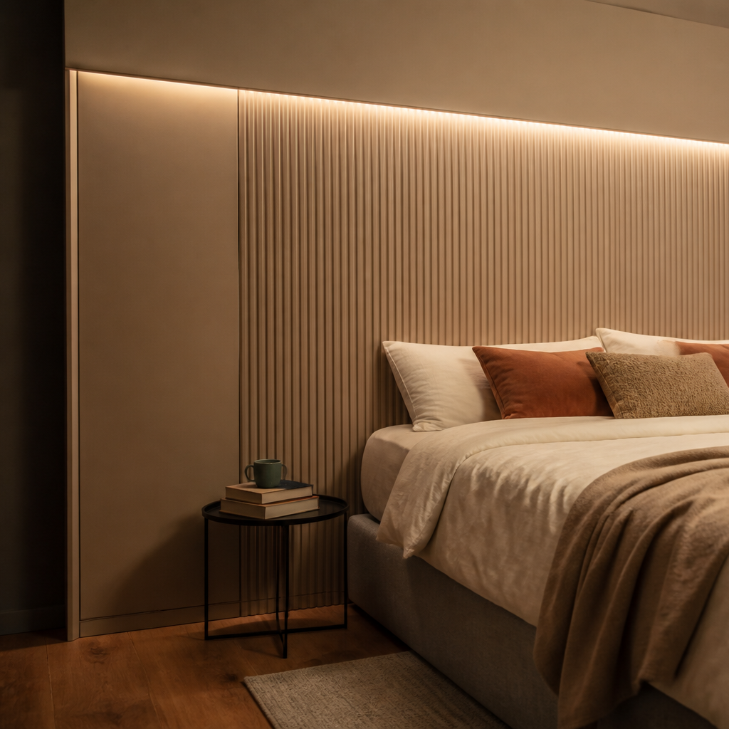 Parete Boiserie dietro letto Canapa Profilo 2